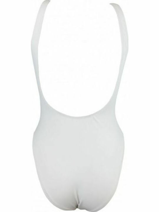 Rock Club BP4005 One-Piece Swimsuit with Open Back White