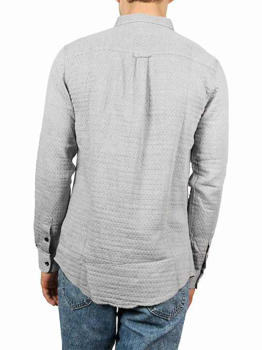 Anerkjendt Rumla Men's Shirt Long Sleeve Cotton Checked Gray