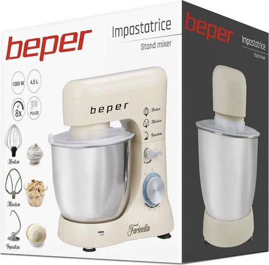 Beper Κουζινομηχανή 1000W με Ανοξείδωτο Κάδο 4.5lt