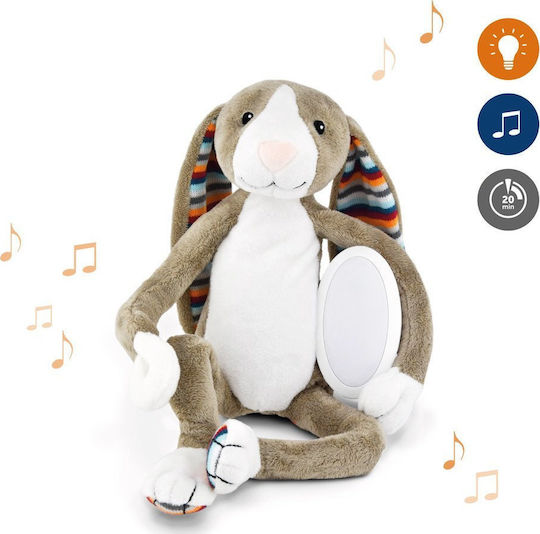 Zazu Sleep Toy Bo Bunny made of Fabric with White Noise and Light for 0++ Months