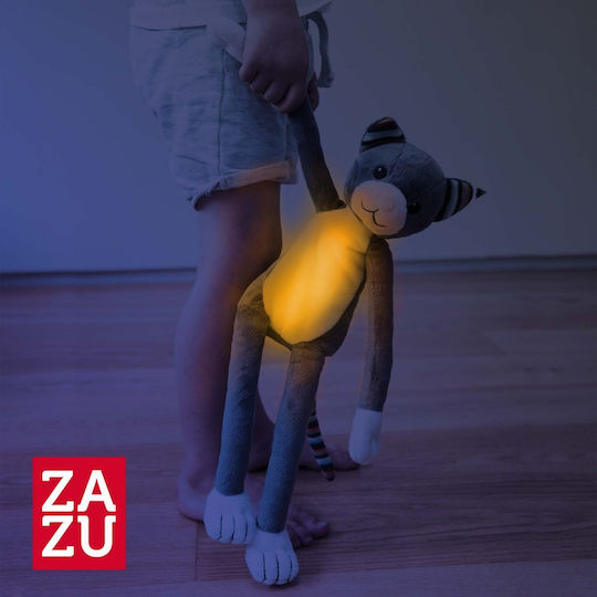 Zazu Sleep Toy Kitty Katie made of Fabric with White Noise and Light for 0++ Months