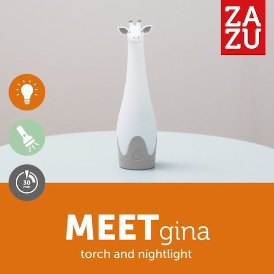 Zazu Kids Decorative Lamp Gina Giraffe with Color Changes White