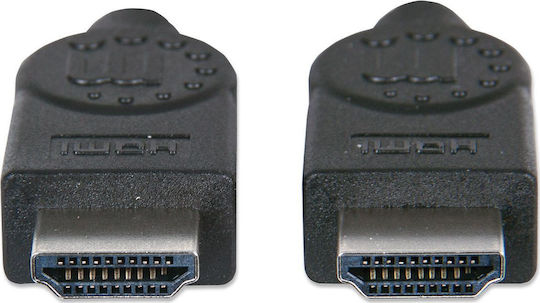 Manhattan HDMI 1.4 High Speed 1080p 120Hz Cable HDMI male - HDMI male 1m Μαύρο