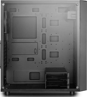 Deepcool E-Shield Midi Tower Κουτί Υπολογιστή με Πλαϊνό Παράθυρο Μαύρο
