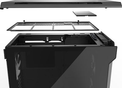 Phanteks Enthoo Evolv X Glass Gaming Midi Tower Κουτί Υπολογιστή με Πλαϊνό Παράθυρο και RGB Φωτισμό Anthracite Grey