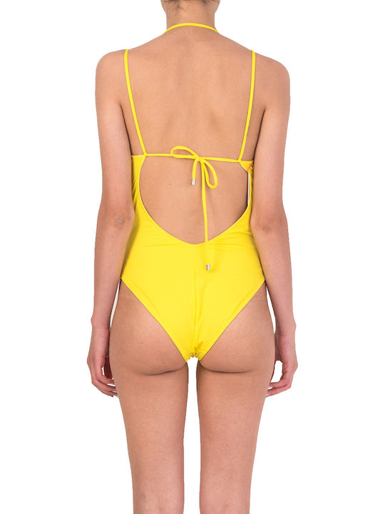 PCP Daiquiri One-Piece Swimsuit with Open Back Yellow