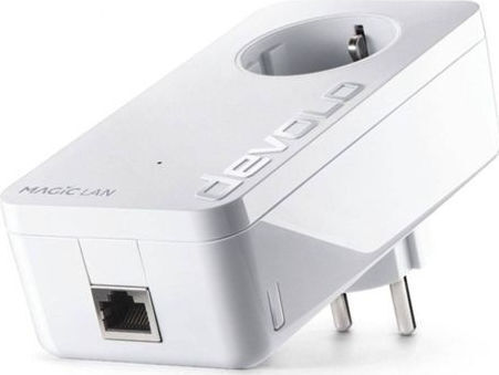 Devolo Magic 1 WiFi 2|1 Powerline Triple Kit Wi‑Fi 5 with Passthrough Socket and 2 Ethernet Ports
