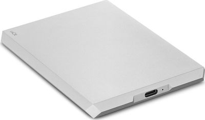 Lacie Mobile Drive USB 3.1 / USB-C Външен HDD 2TB 2.5" Лунно сребро