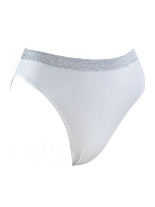BP-3063 Bikini Slip Hohe Taille Weiß