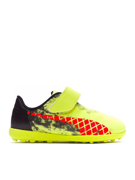 Puma Παιδικά Ποδοσφαιρικά Παπούτσια Future 18.4 TT με Σχάρα Κίτρινα