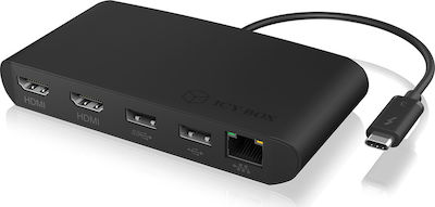 Icy Box Docking Station with Black (IB-DK405-TB3)