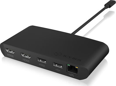 Icy Box Docking Station with Black (IB-DK405-TB3)
