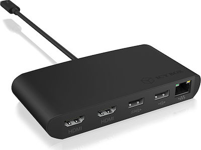 Icy Box Docking Station with Black (IB-DK405-TB3)