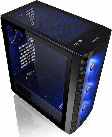 Thermaltake Versa J25 Tempered Glass RGB Edition Gaming Midi Tower Κουτί Υπολογιστή με Πλαϊνό Παράθυρο Μαύρο