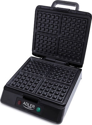 Adler AD3036 Waffle Maker 4 Portions in Rectangular Shape 1500W