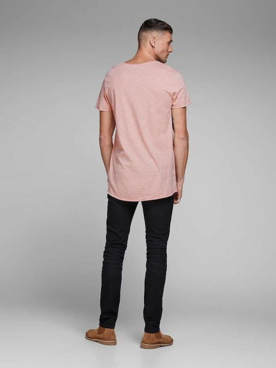 Jack & Jones Ανδρικό T-shirt Misty Rose Μονόχρωμο