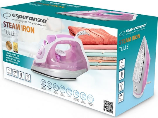 Esperanza Tulle Dampfbügeleisen 2400W mit Keramiksohle