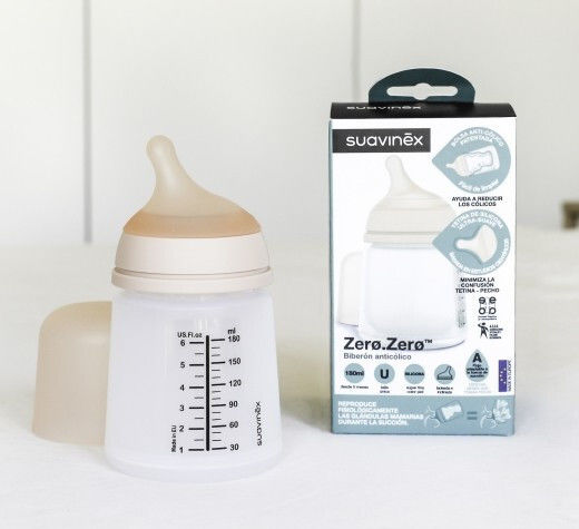 Suavinex Plastic Baby Bottle Zero Zero Anti-Colic with Silicone Nipple for 0+, 0+ m, months 180ml