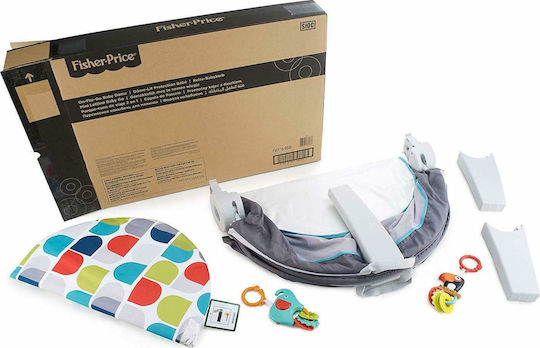 Fisher Price On-The-Go Baby Dome Παρκοκρέβατο με Στρώμα Γκρι 79.5x13.5cm