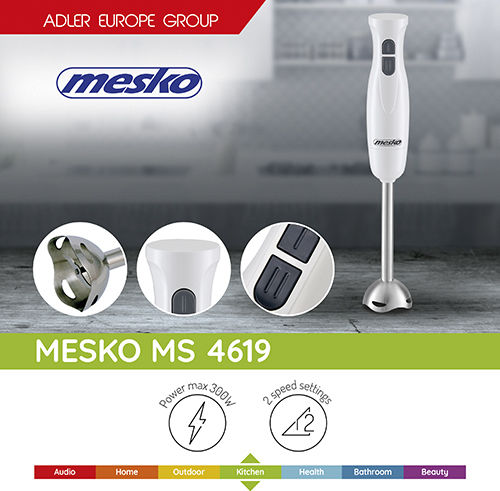 Mesko MS 4619 Ραβδομπλέντερ με Ανοξείδωτη Ράβδο 300W Λευκό