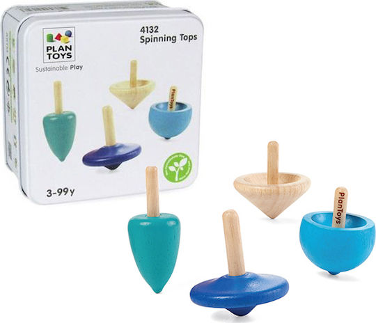 Plan Toys Wooden Top Mini (Various Designs/Assortment of Designs) 1pc