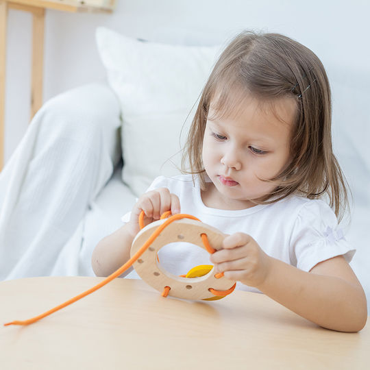 Plan Toys Δίσκος με Κορδόνια Εκπαιδευτικό Παιχνίδι Γνώσεων από Ξύλο για 3+ Ετών
