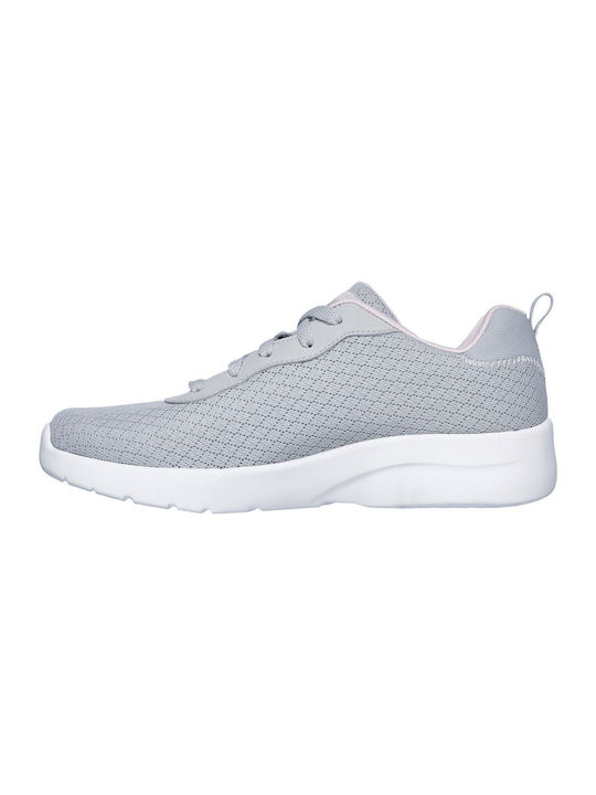Diamond Mesh Lace Up Sport Shoes Running Gray