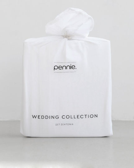 Pennie Georgette Super Brautlaken Set Für Übergröße 4 Stück 240x260cm