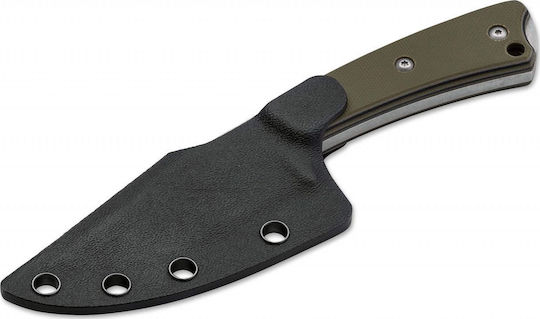 Boker Plus Piranha Knife Green with Blade made of Steel in Sheath