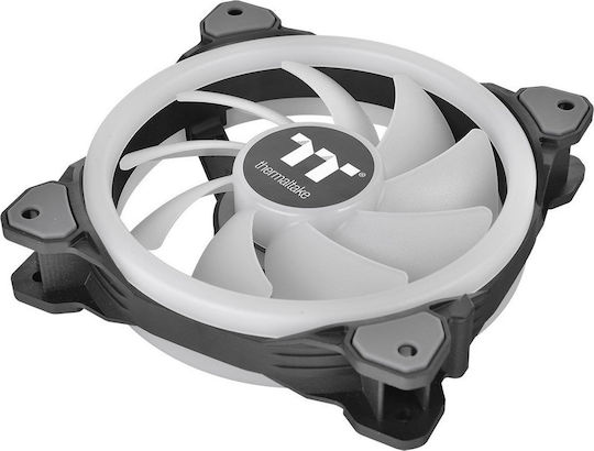 Thermaltake Riing Trio 12 Радиаторен Вентилатор TT Premium Вентилатор за Кутия 120мм (1500об/мин / 41.13cfm) с RGB Осветление и Свързване 4-изводна ШИМ 3бр