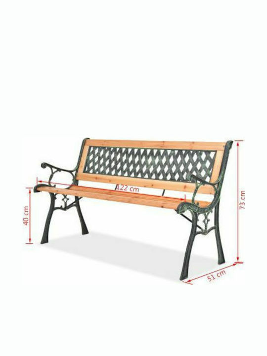 Пейка За Външно Ползване Чугунен 122x51x73см