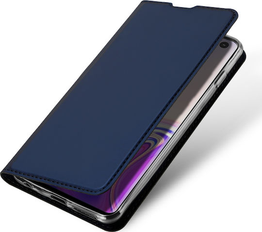 Dux Ducis Skin Pro Buchen Sie Synthetisches Leder Marineblau (Galaxy S10)