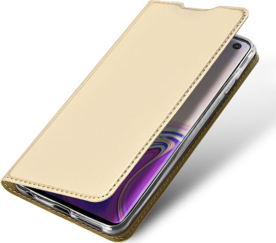 Dux Ducis Skin Pro Book Δερματίνης Χρυσό (Galaxy S10)