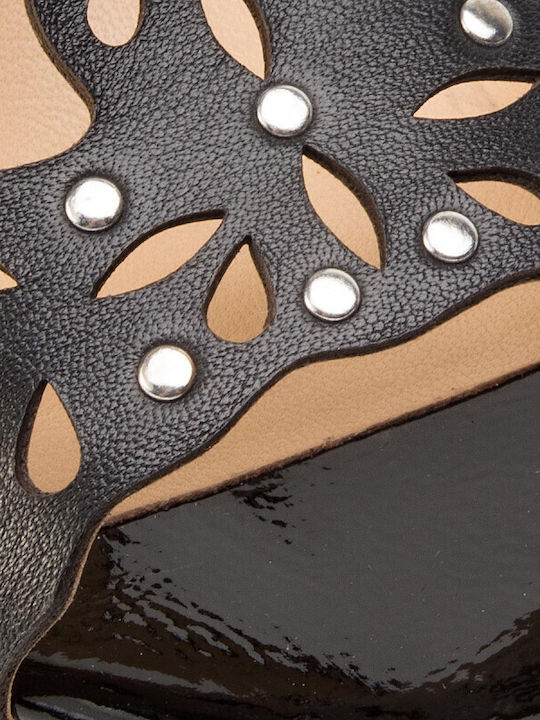 Din piele Sandale Anatomici Negre