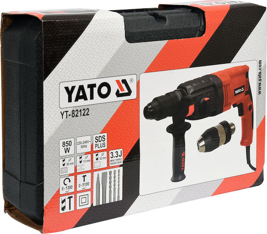 Yato SDS Plus Κρουστικό Σκαπτικό Πιστολέτο Ρεύματος 850W με Υποδοχή SDS Plus / Ταχείας YT-82122