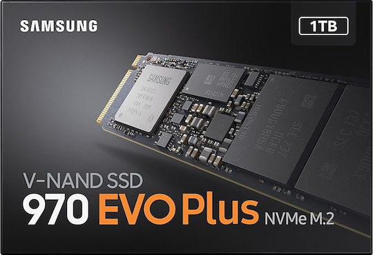 Samsung 970 Evo Plus SSD 1TB M.2 NVMe PCI Express 3.0 MZ-V7S1T0BW