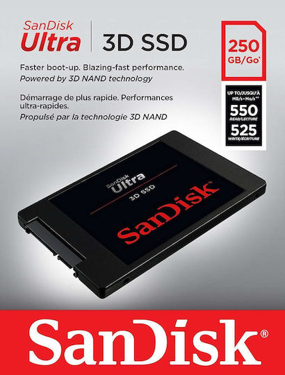 Sandisk Ultra 3D SSD 250GB 2.5'' SATA III SDSSDH3-250G-G25