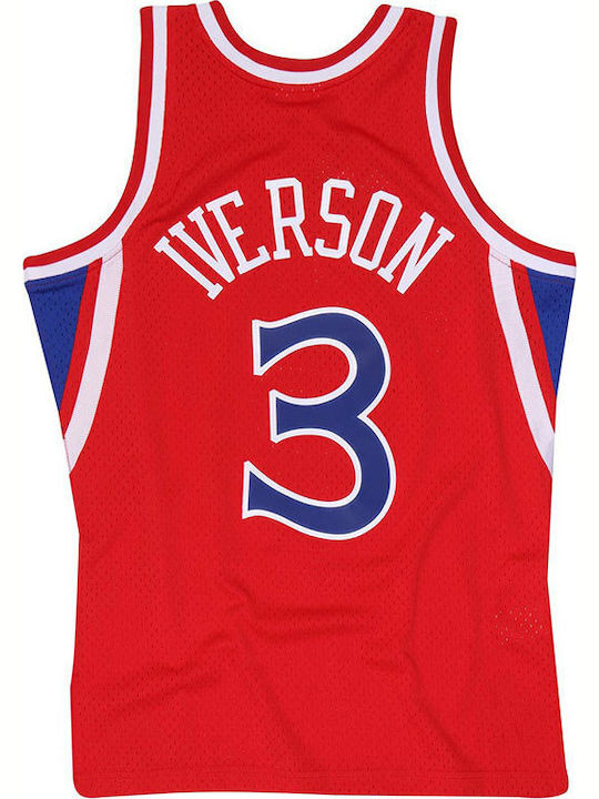 Mitchell & Ness Philadelphia 76ers Allen Iverson Swingman Iverson-24070 Bărbătească Jersey de Performanță Baschet