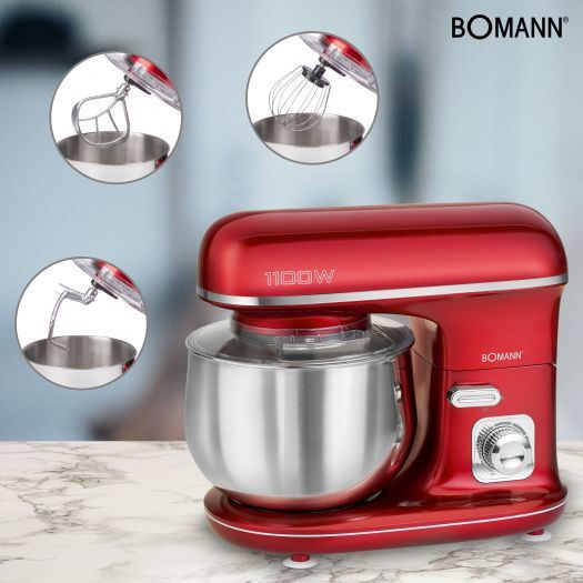 Bomann KM 6010 CB 138-0473 Mixează 1100W cu Vas din Oțel Inoxidabil 5lt