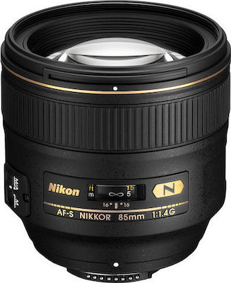 Nikon Full Frame Camera Lens AF-S NIKKOR 85mm f/1.4G Telephoto for Nikon F Mount Black