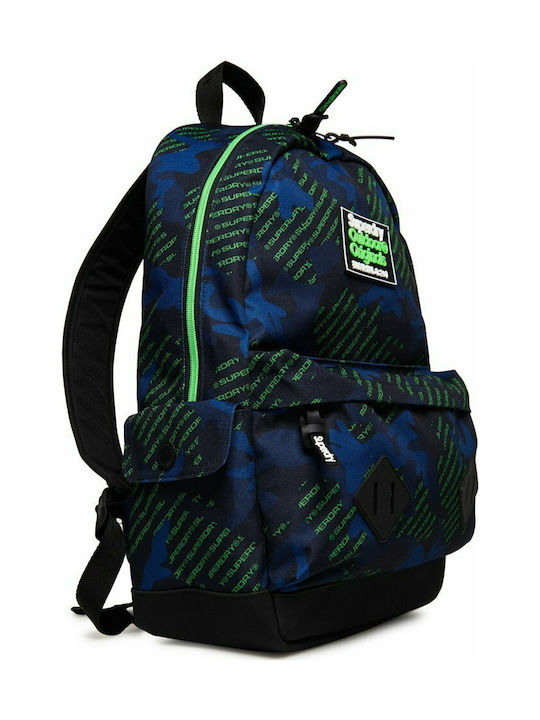 Superdry Logo All Over Print Montana Fabric Backpack Navy Blue