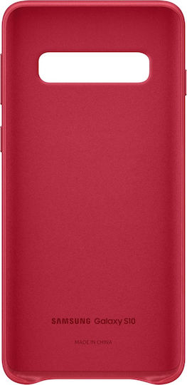 Samsung Leather Cover Back Cover Δερμάτινο Κόκκινο (Galaxy S10)