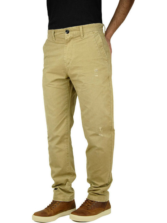 Bronson Chino Trousers Elastic Slim Fit Beige