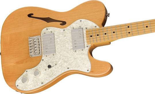 Squier Classic Vibe '70s Telecaster Thinline Електрическа Китара Телекастер с HH Конфигурация на Пикапите Natural