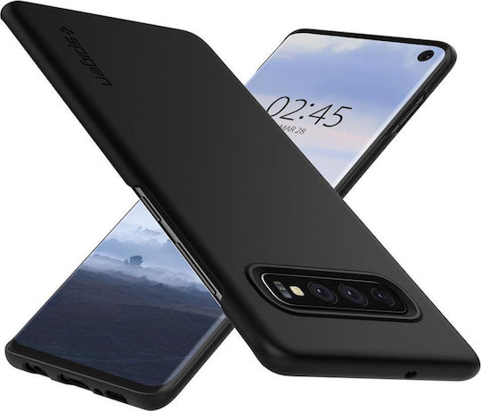 Spigen Thin Fit Umschlag Rückseite Kunststoff Schwarz (Galaxy S10+)