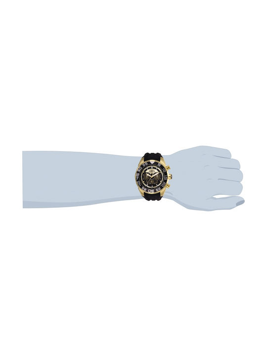 Invicta Speedway Men's Watch 50mm Chronograph Battery with Black Rubber Strap