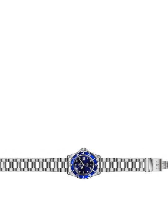 Invicta Pro Diver Herrenuhr 40mm Batterie mit Silber Metallarmband