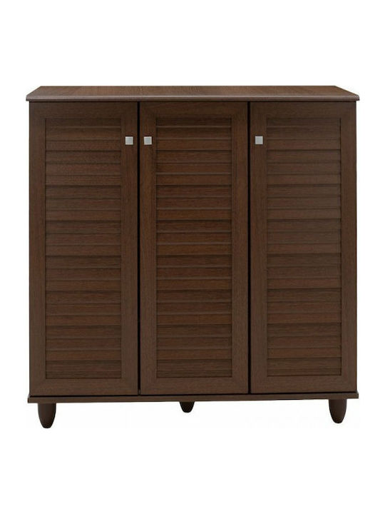 Santo Wooden Shoe Organizer with 4 Shelves Walnut 89.5x34.5x91.5cm