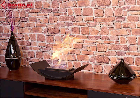 Kratki Biomisa Mini Tuv Indoor Desktop Bioethanol Fireplace Black 47x25x13cm