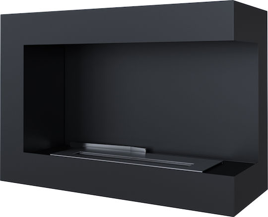 Kratki Delta P 700 Tuv Επιτοίχιο Τζάκι Βιοαιθανόλης Εσωτερικού Χώρου Μαύρο 70x28x48cm